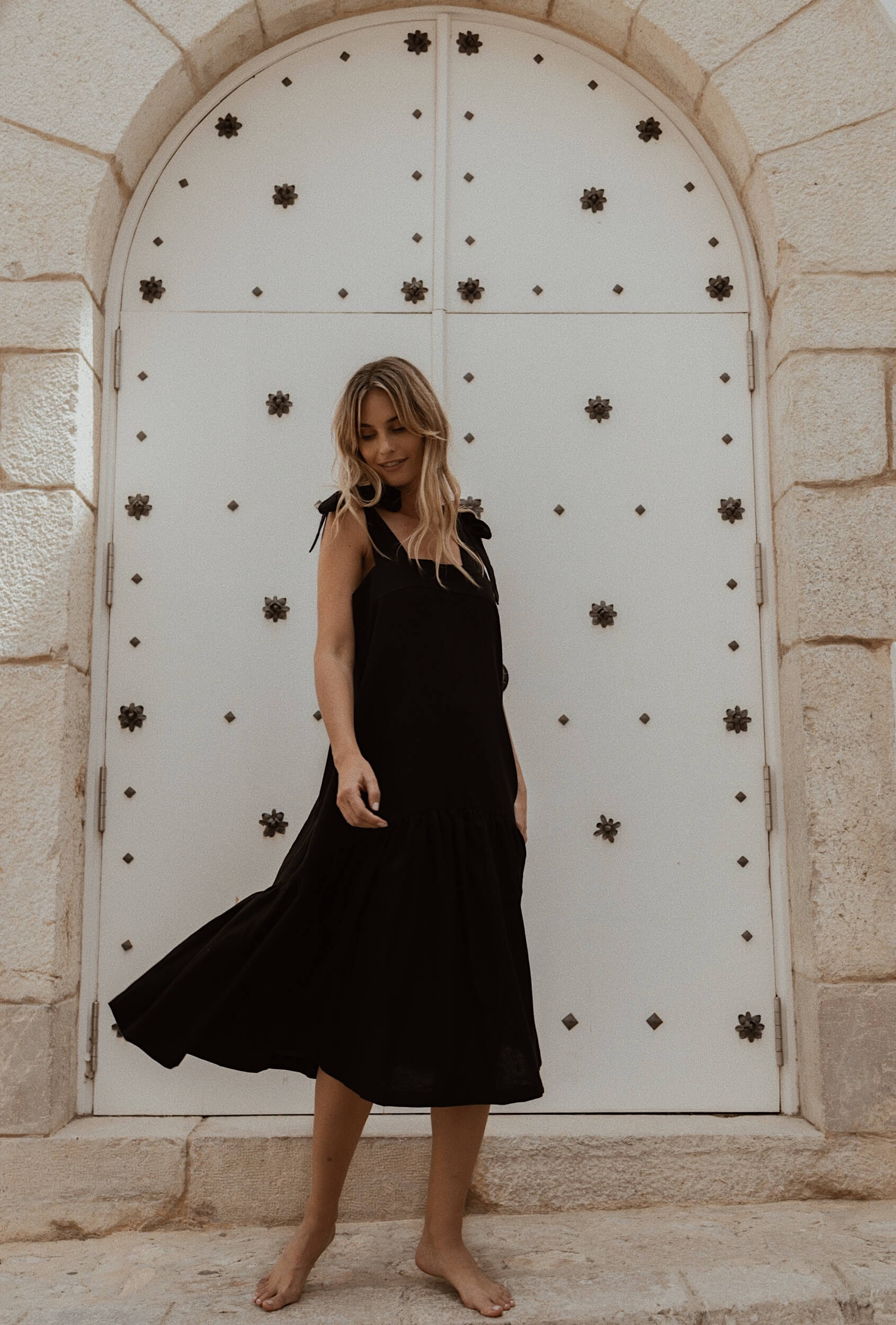 Adelia Midi Dress Noir