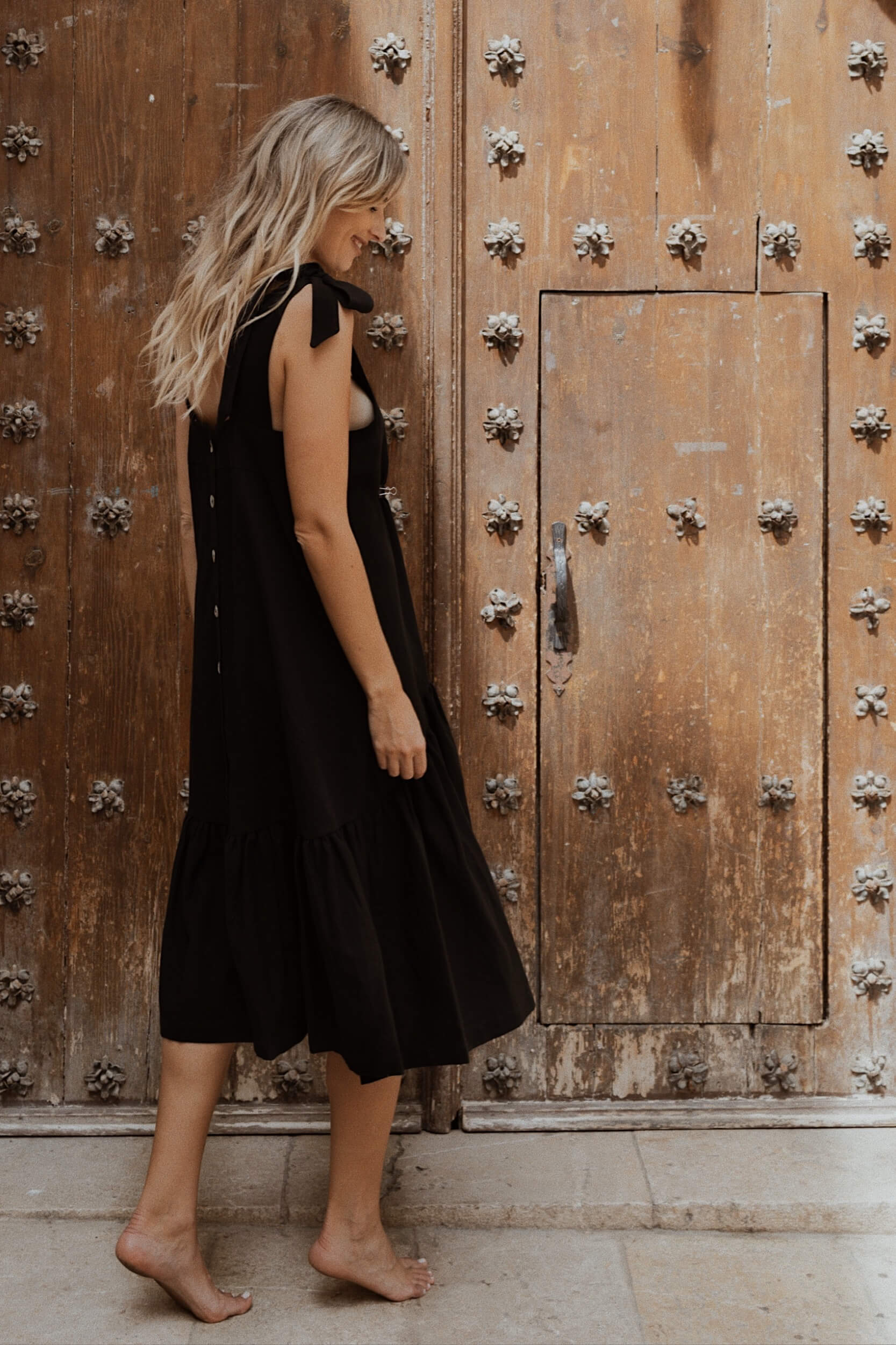 Adelia Midi Dress Noir