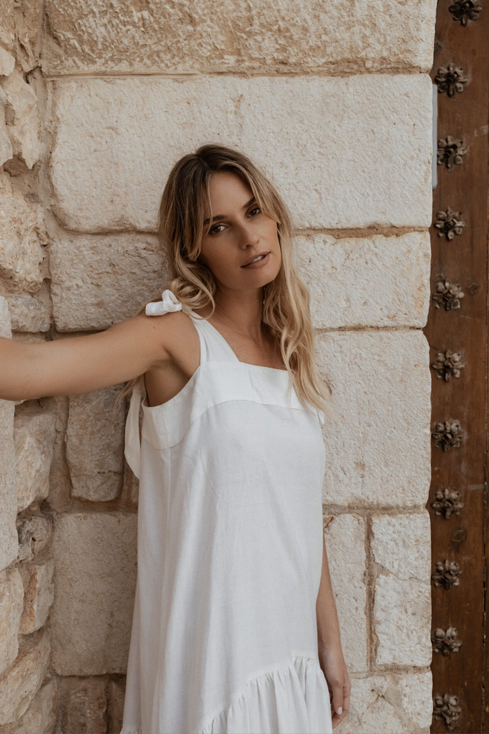 Adelia Midi Dress White