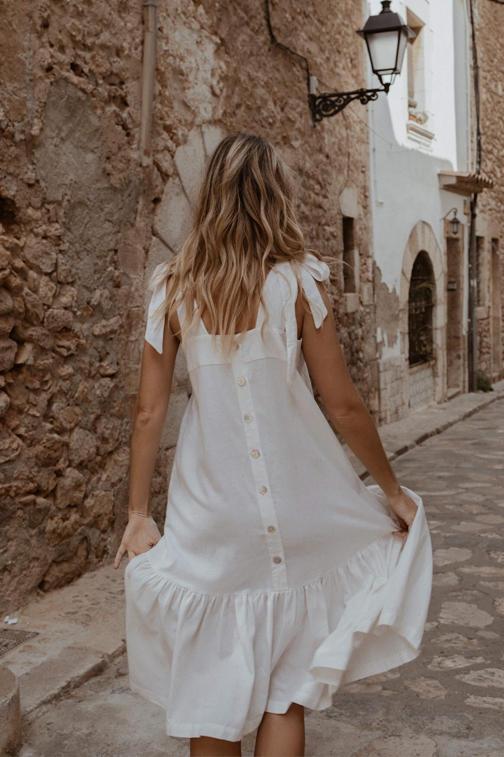 Adelia Midi Dress White