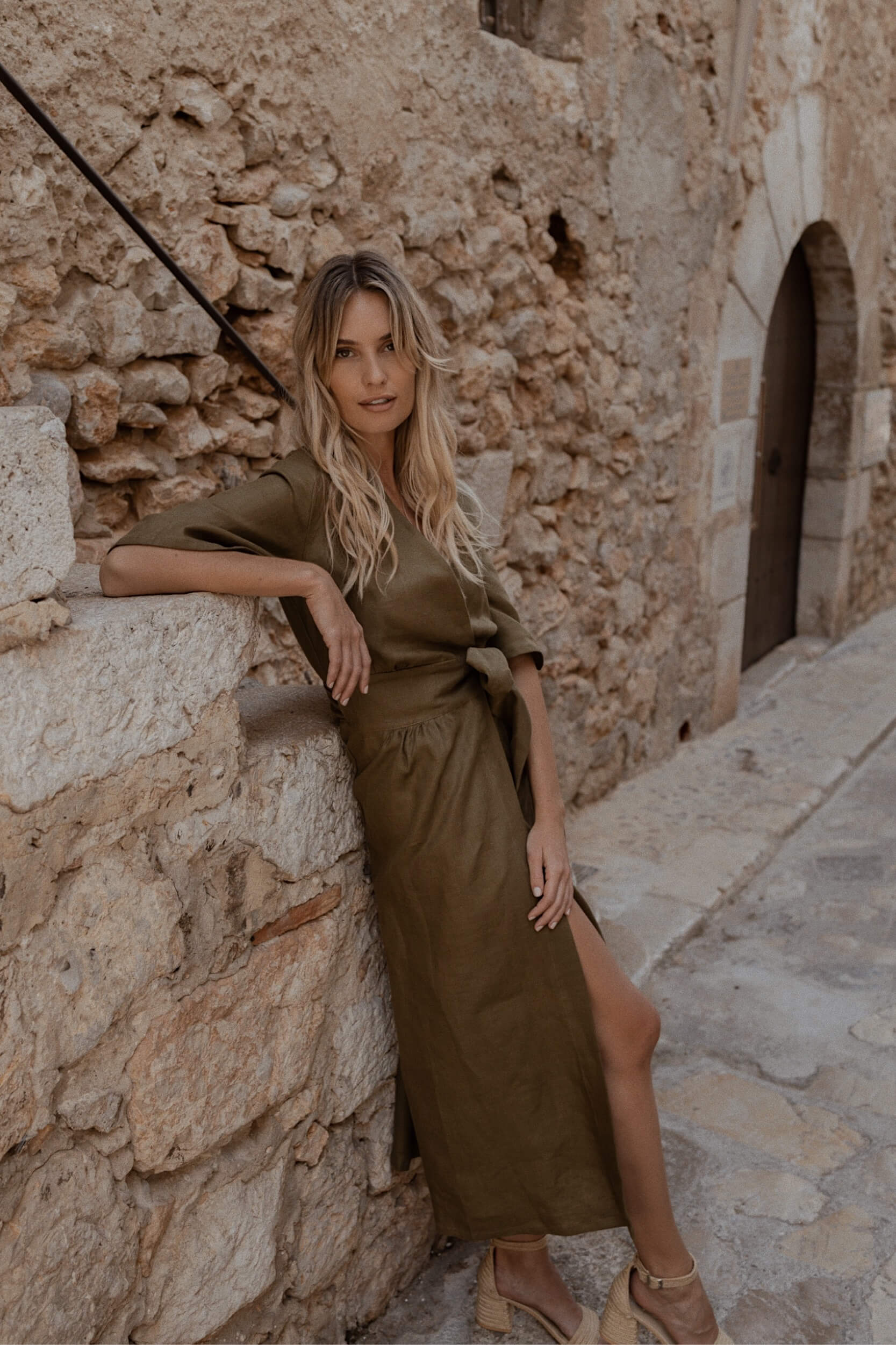 Dahlia Midi Dress Olive